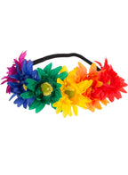Large Rainbow Flower Headband