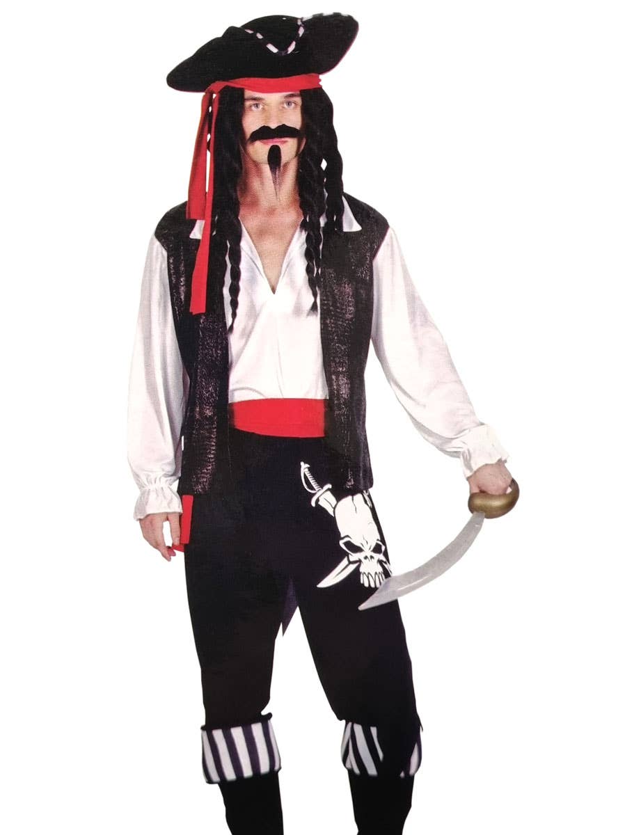 Image of Pirate Costume Swashbuckling Caribbean Pirate Men's Costume - Main Image