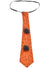 Novelty Orange Satin Spider Web Halloween Costume Accessory Neck Tie