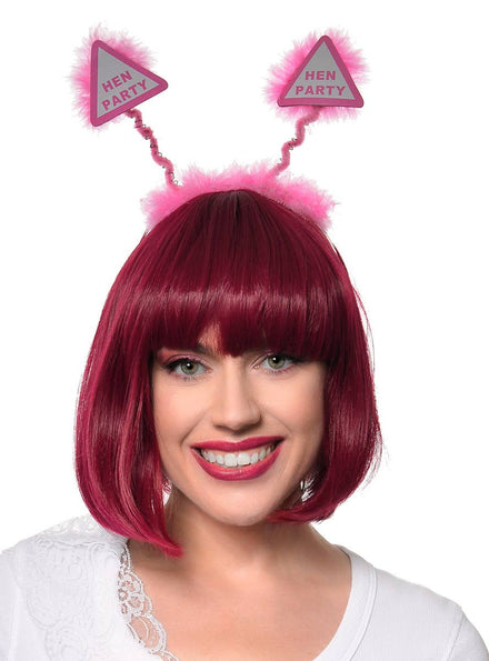 Fluffy Pink Hen Party Head Bopper Headband