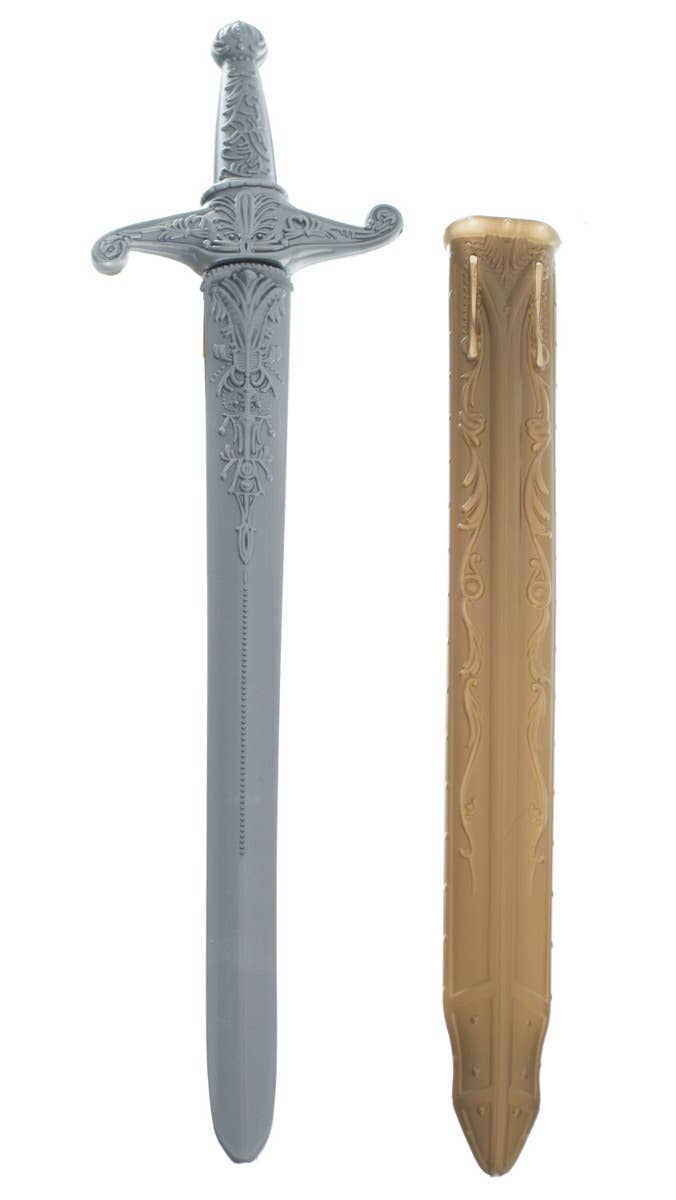 Medieval Knight Sword and Scabbard Costume Accessory Set Main Image