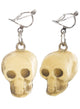 Clip On Skull Head Costume Earrings