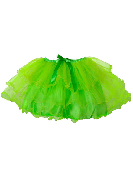 Image of 1980s Neon Green Womens Costume Tutu