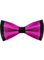 Black and Pink Glitter Costume Bow Tie