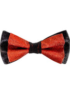 Black and Red Glitter Costume Bow Tie