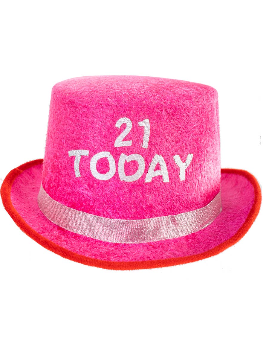 Pink 21st Birthday Top Hat - Alternative Image