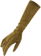 Gold Glitter Lurex Costume Gloves