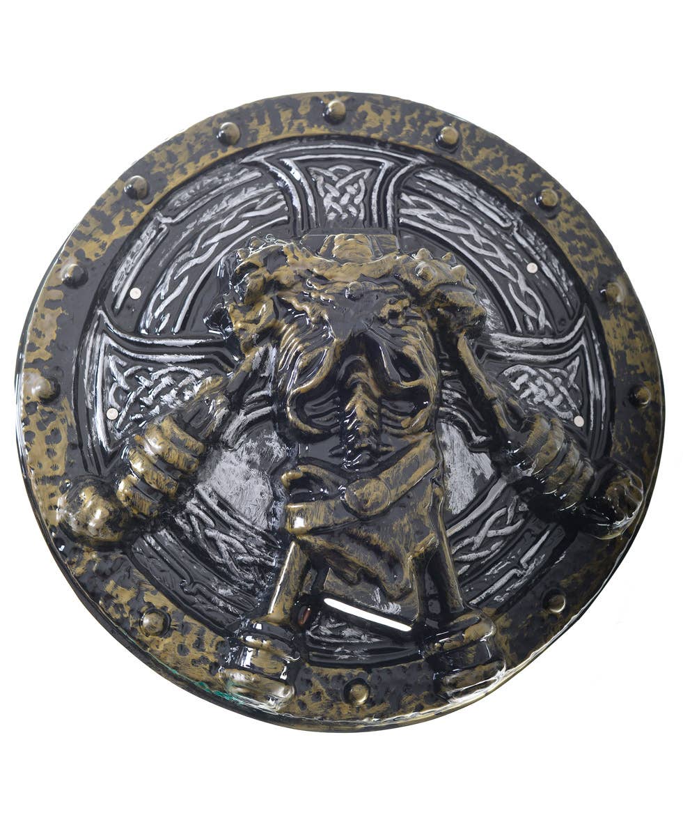 Silver and Gold Viking Costume Shield