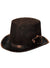 Men's Black and Rose Gold Bronze Gentleman's Top Hat - Main Image