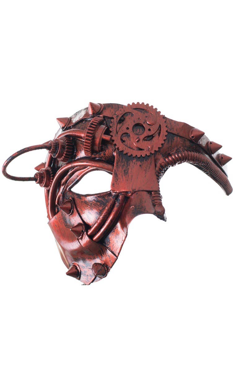 Antique Steampunk Copper Over Eye Masquerade Mask -  Main Image