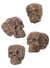 Aged Mini Plastic Skulls in Pack of 4