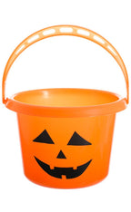 Orange Face Pumpkin Halloween Trick or Treat Lolly Bucket