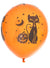 Black Cats and Pumpkins Halloween Party Balloons in a Pack of 10