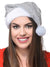 Sparkly Silver Lurex Santa Hat