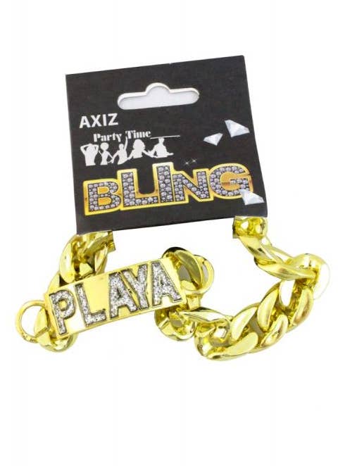 Gold Glitter Playa Bling  Bracelet Costume Jewellery Alt Image