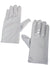 Silver Metallic Wrist Length Gloves