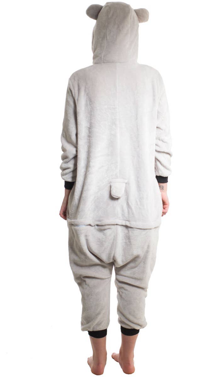 Aussie Koala Adults Plush Onesie Costume - Back Image