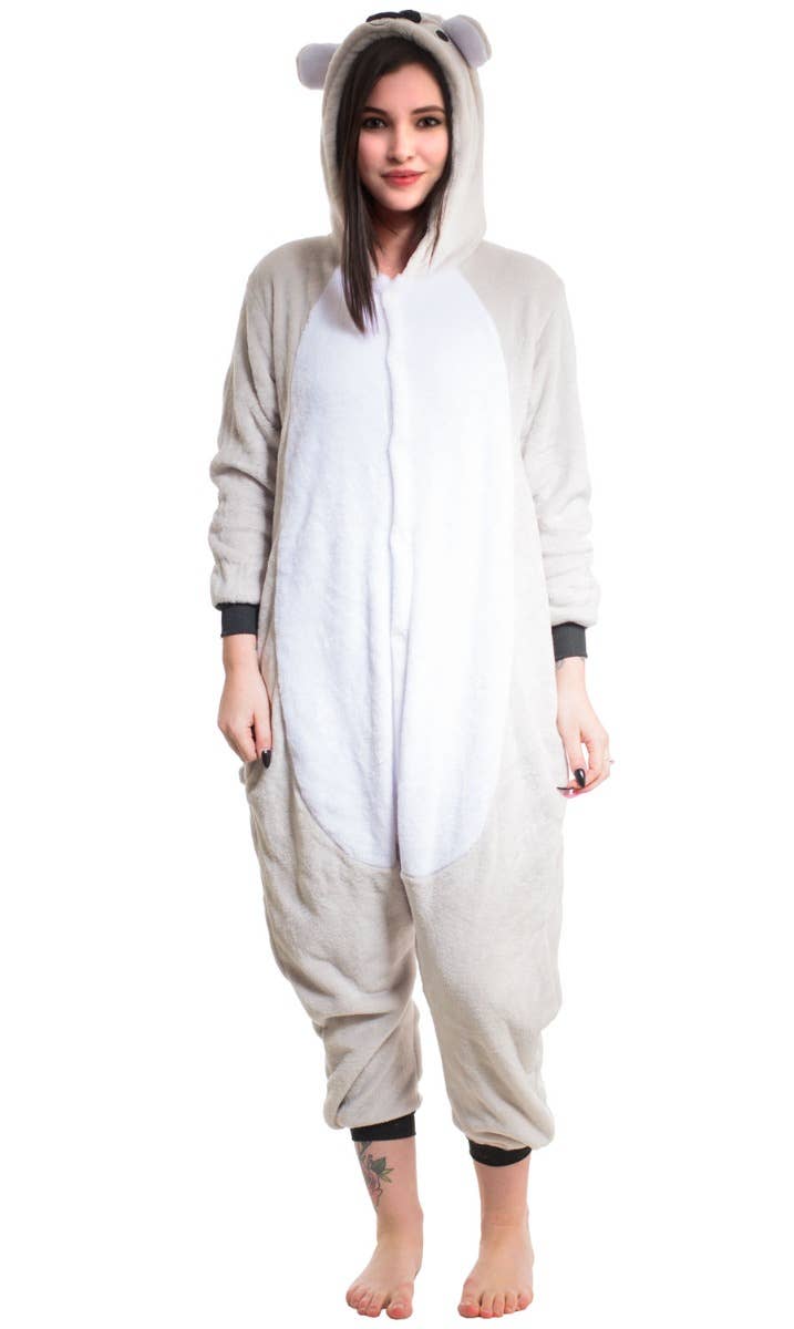 Aussie Koala Adults Plush Onesie Costume - Main Image