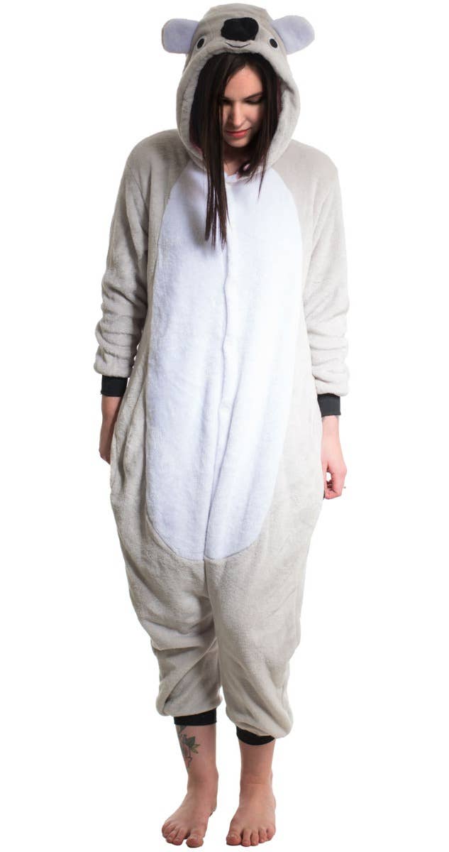 Adult Australian Koala Bear Onsie Dresss Up Costume Front - Alt Image