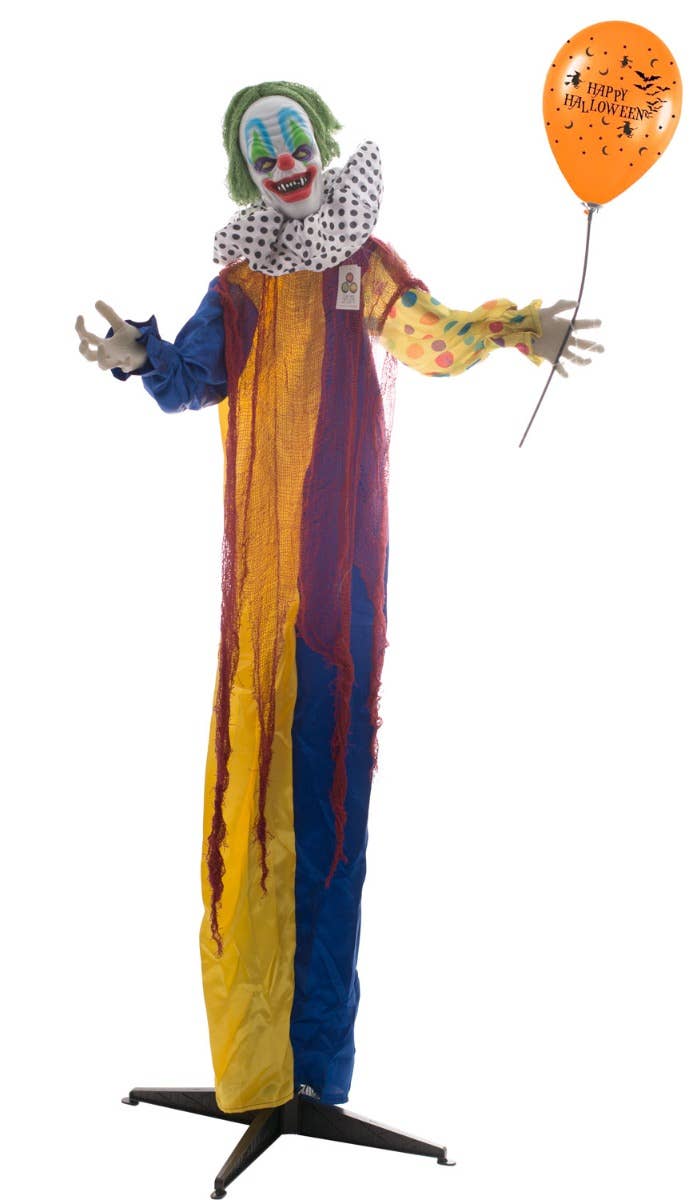 Creepy Clown Standing Halloween Prop | Talking Horror Clown Decoration