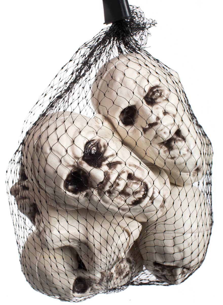 Bag of Severed Plastic Heads Halloween Decoration - Alternative Image