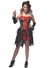 Women's Black and Red Vampiress Halloween Costume - Main View