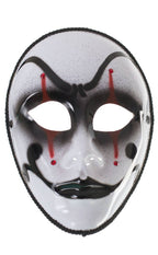 Full Face Harlequin Jester Costume Accessory Mask on Glasses Arms Main Image