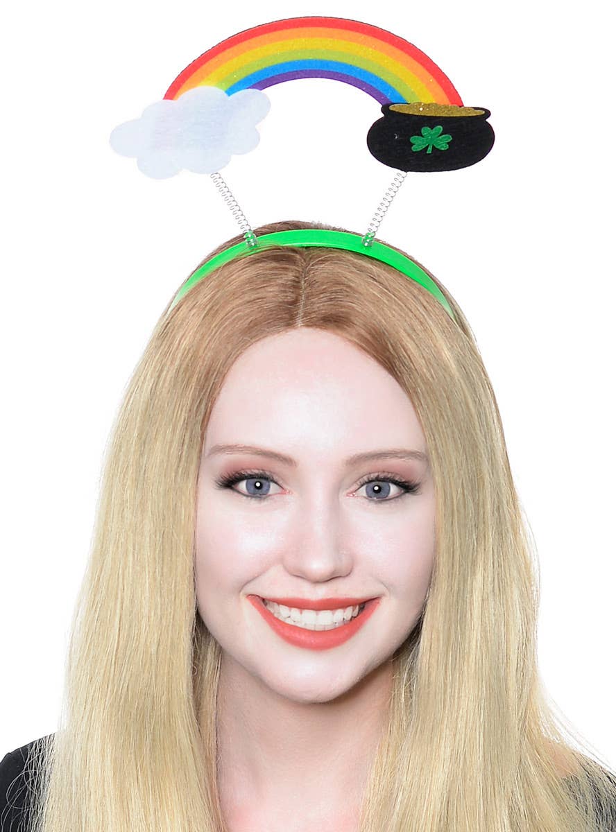 Pot Of Gold At The End Of The Rainbow Costume Headband Alternate Image