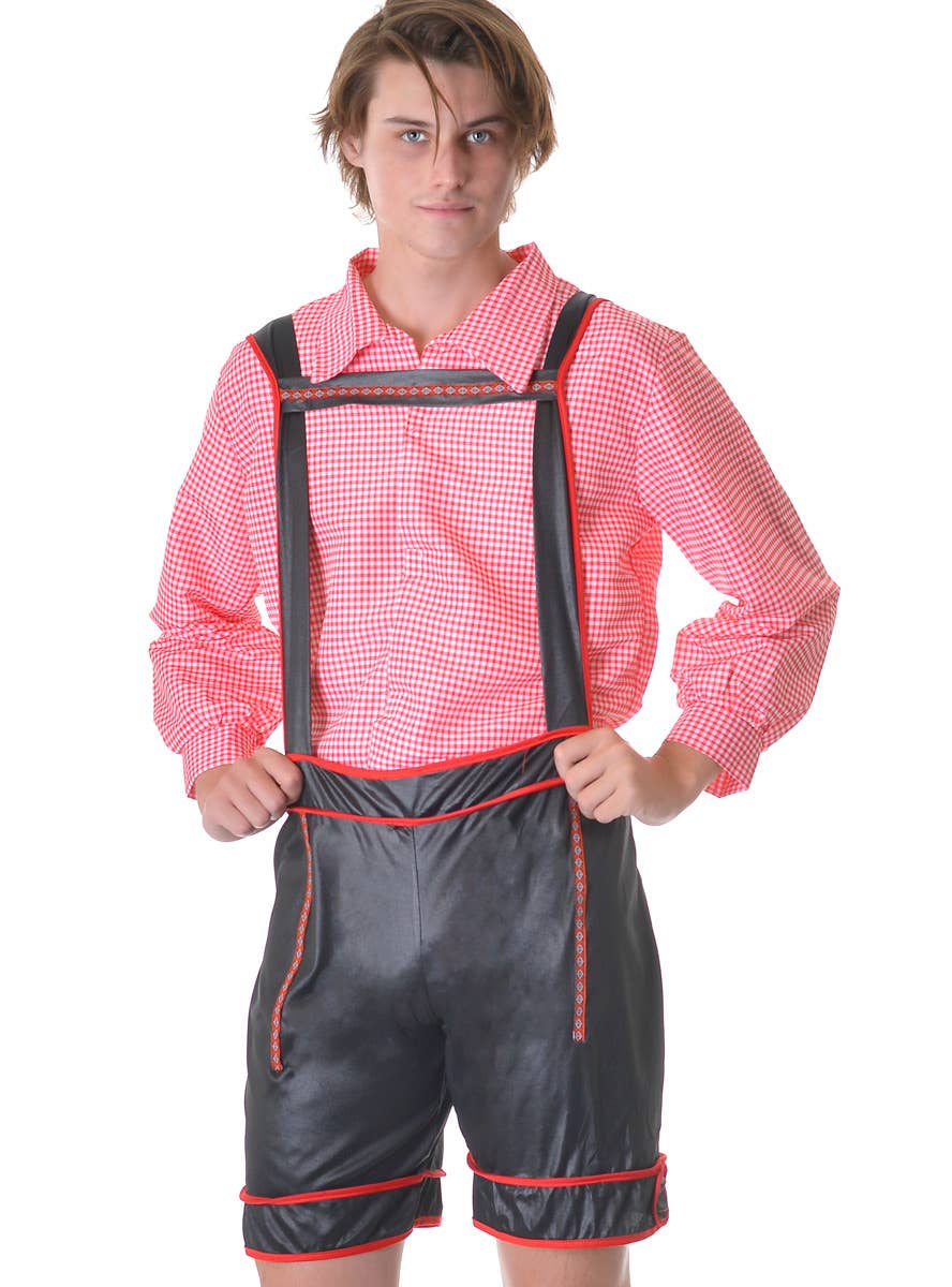 Mens Oktoberfest Beer Man Red Fancy Dress Costume - Close Image