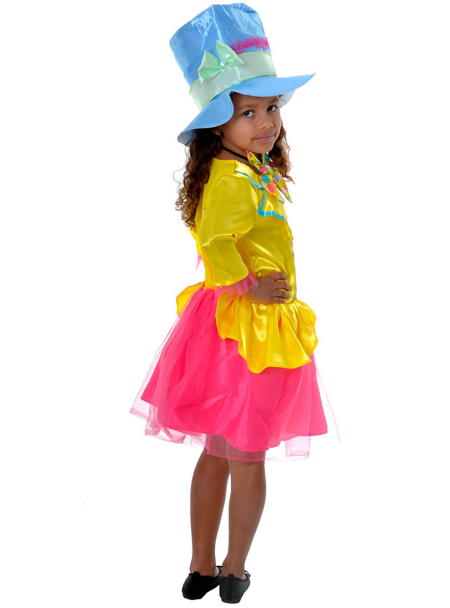 Mad Hatter Girls Alice in Wonderland Book Week Costume - Back Image