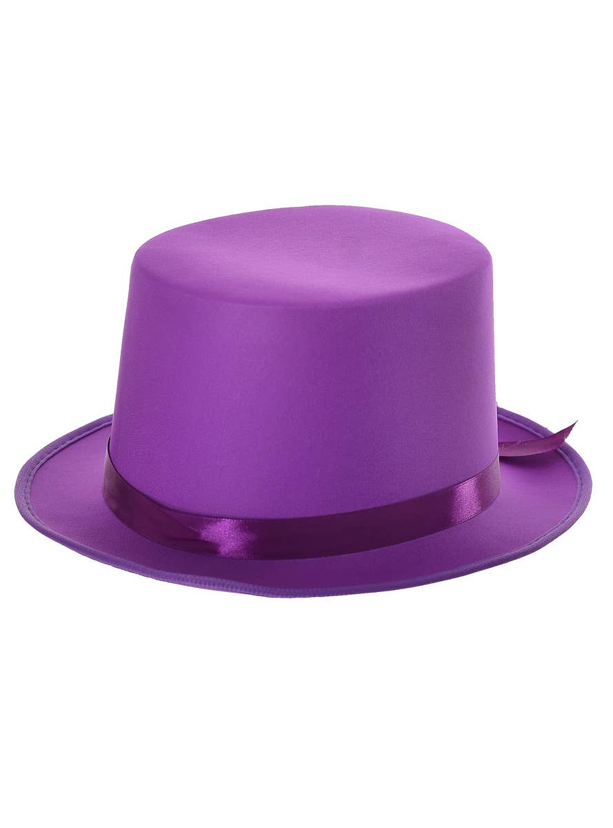 Adults Purple Fabric Covered Costume Top Hat