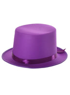 Adults Purple Fabric Covered Costume Top Hat