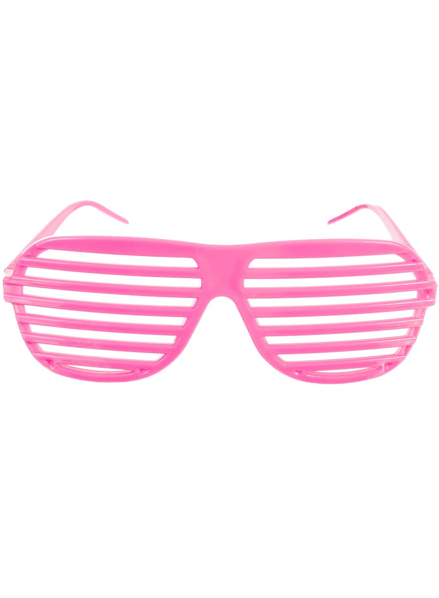 Candy Pink 80s Shutter Shades Costume Glasses