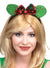 Red and Green Sequined Mouse Ears and Bow Christmas Headband