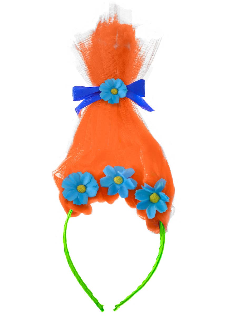 Orange Trolls Hair on Headband Costume Accessory