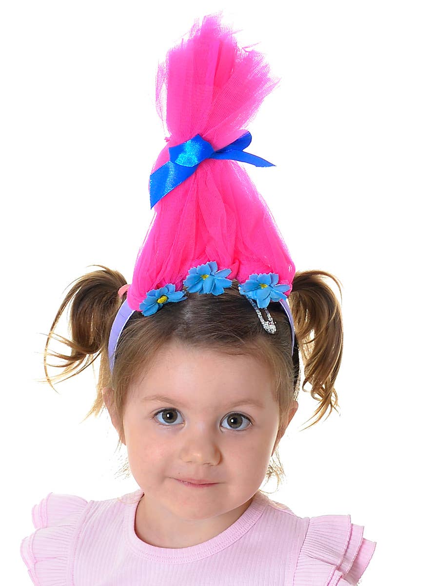 Image of Poppy Inspired Pink Trolls Hair Kids Headband - Main Photo