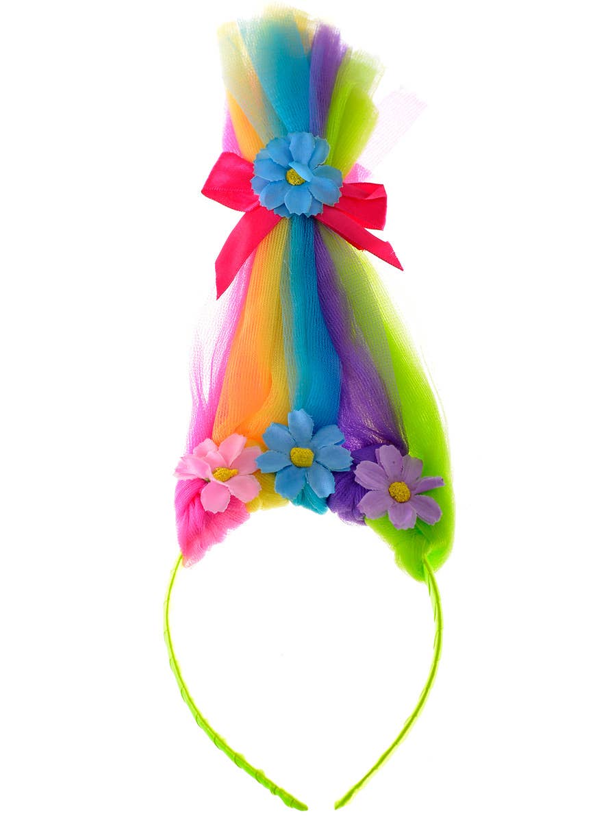 Girls Rainbow Mesh Haper Hair Headband Costume Accessory Alternate Image