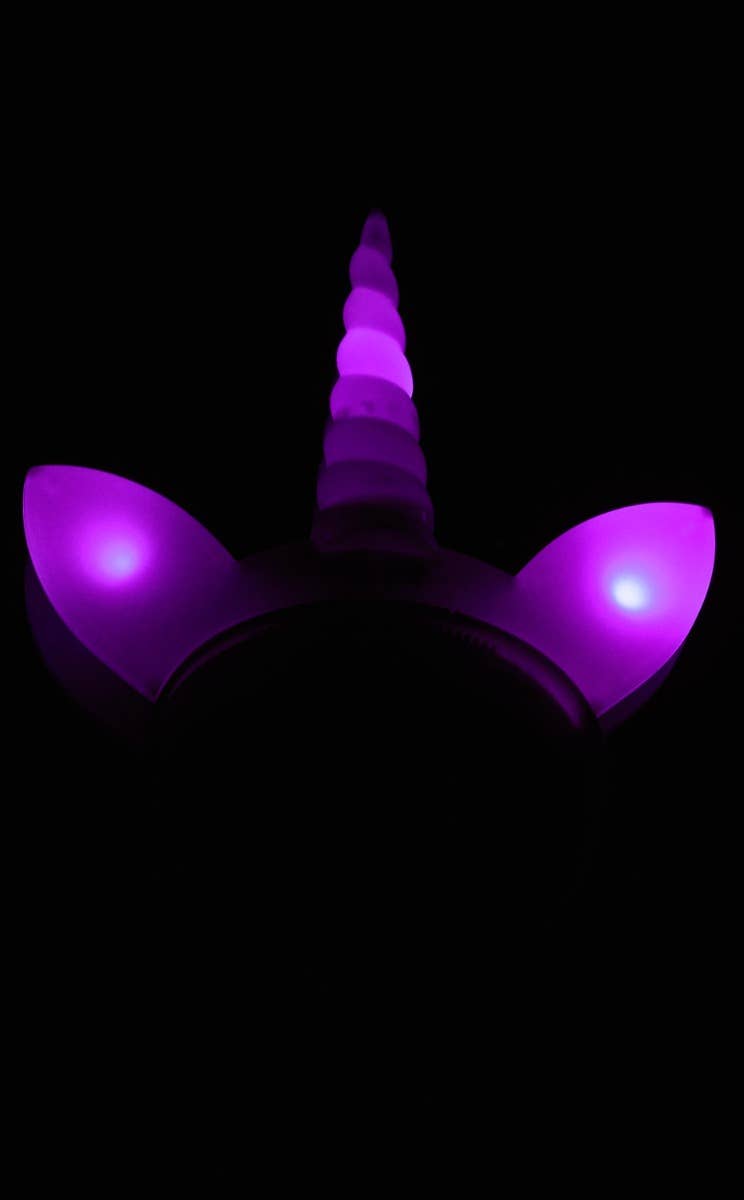 Purple Unicorn Novelty Light Up Costume Headband Accessory - Alternative Image