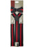 Red and Black Striped Costume Braces and Bow Tie