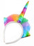 Metallic Holographic Rainbow Unicorn Headband Costume Accessory Main Image