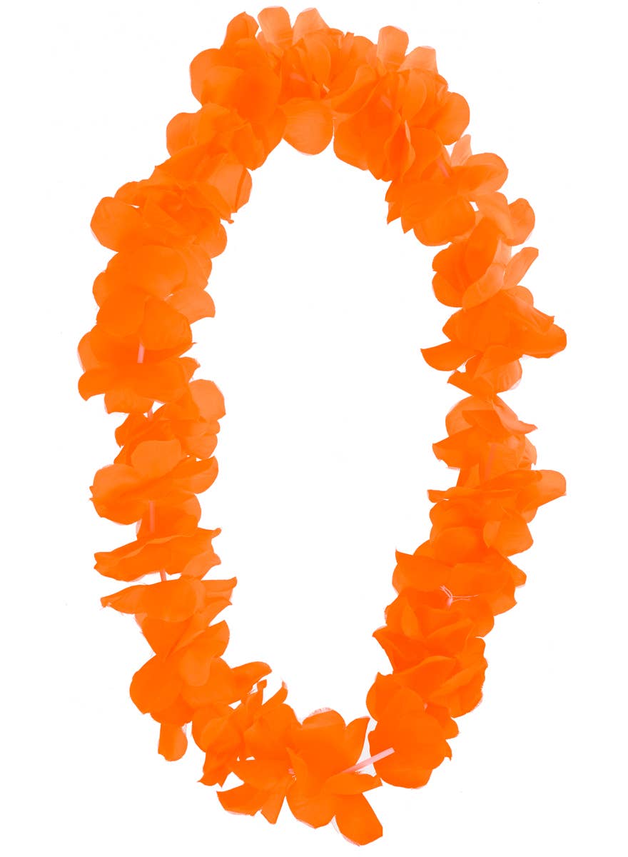 Hawaiian Neon Orange Flower Costume Lei