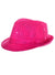 Sequinned Neon Pink Fedora Costume Hat