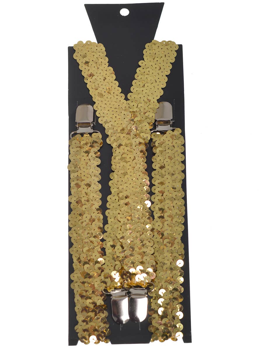 Gold Sequin Costume Braces