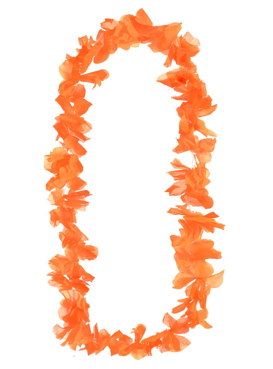 Neon Orange Hawaiian Lei Costume Accessory