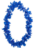 Hawaiian Neon Blue Flower Costume Lei