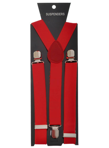 Stretchy Red Costume Braces