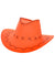 Mardi Gras Neon Orange Cowboy Costume Hat