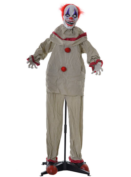 Haunted House Animated Scary Clown Halloween Decoration - Main Image