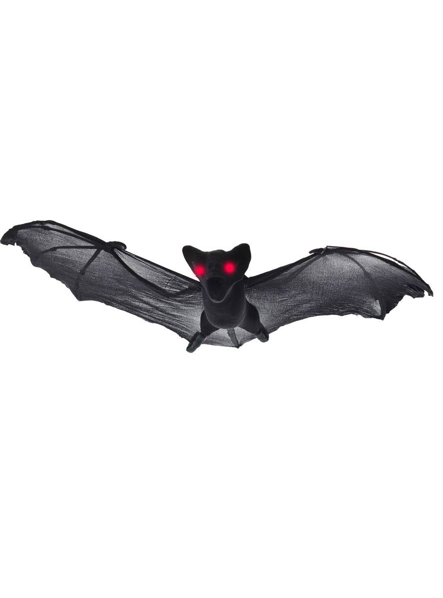 Hanging Black Bat Halloween Decoration with Light Up Eyes