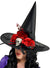 Black Witch Hat with Red Roses and Skull - Main Image